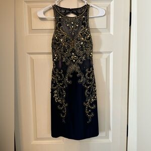 Plush Prom Navy Dress- Size 0